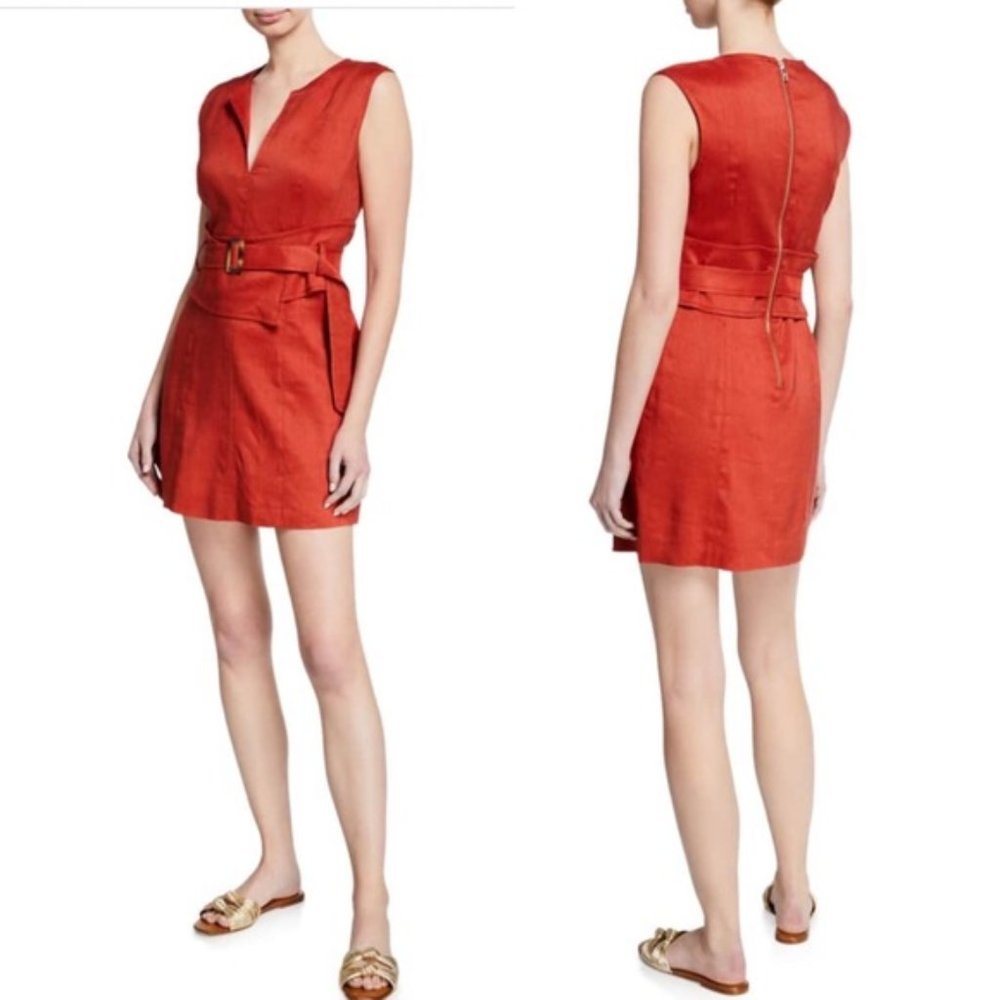 Veronica Beard Sadira Linen Sheath Dress 10